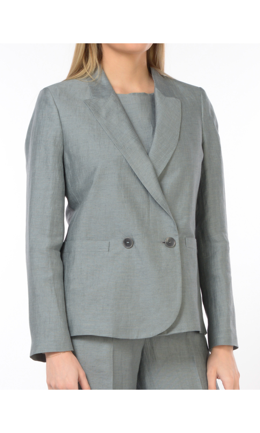 giacca da donna Seventy in lino a doppiopetto