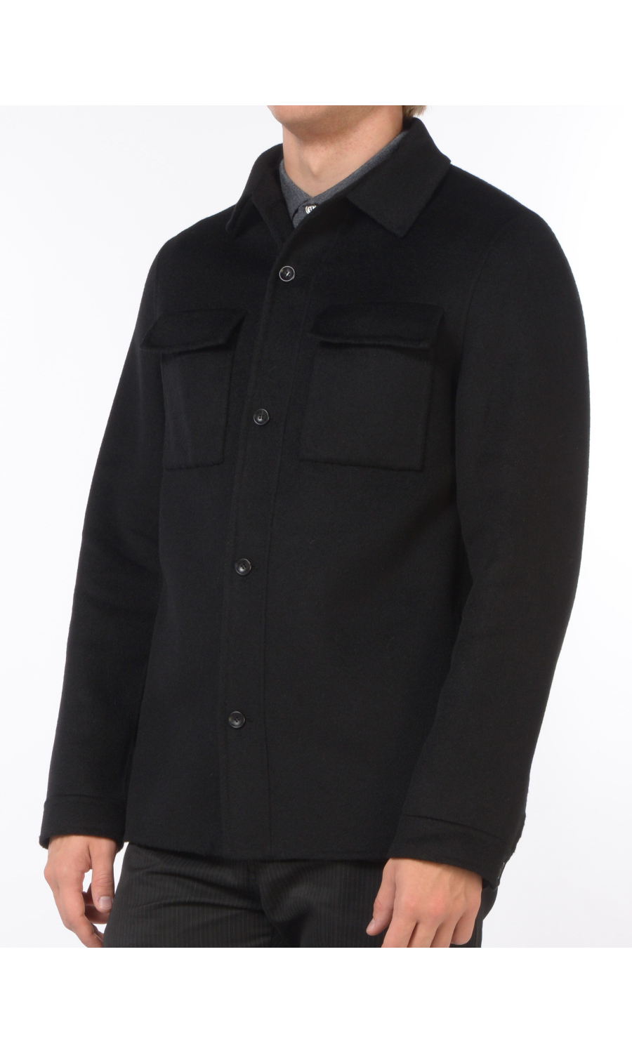 giacca da uomo Hosio a camicia in lana