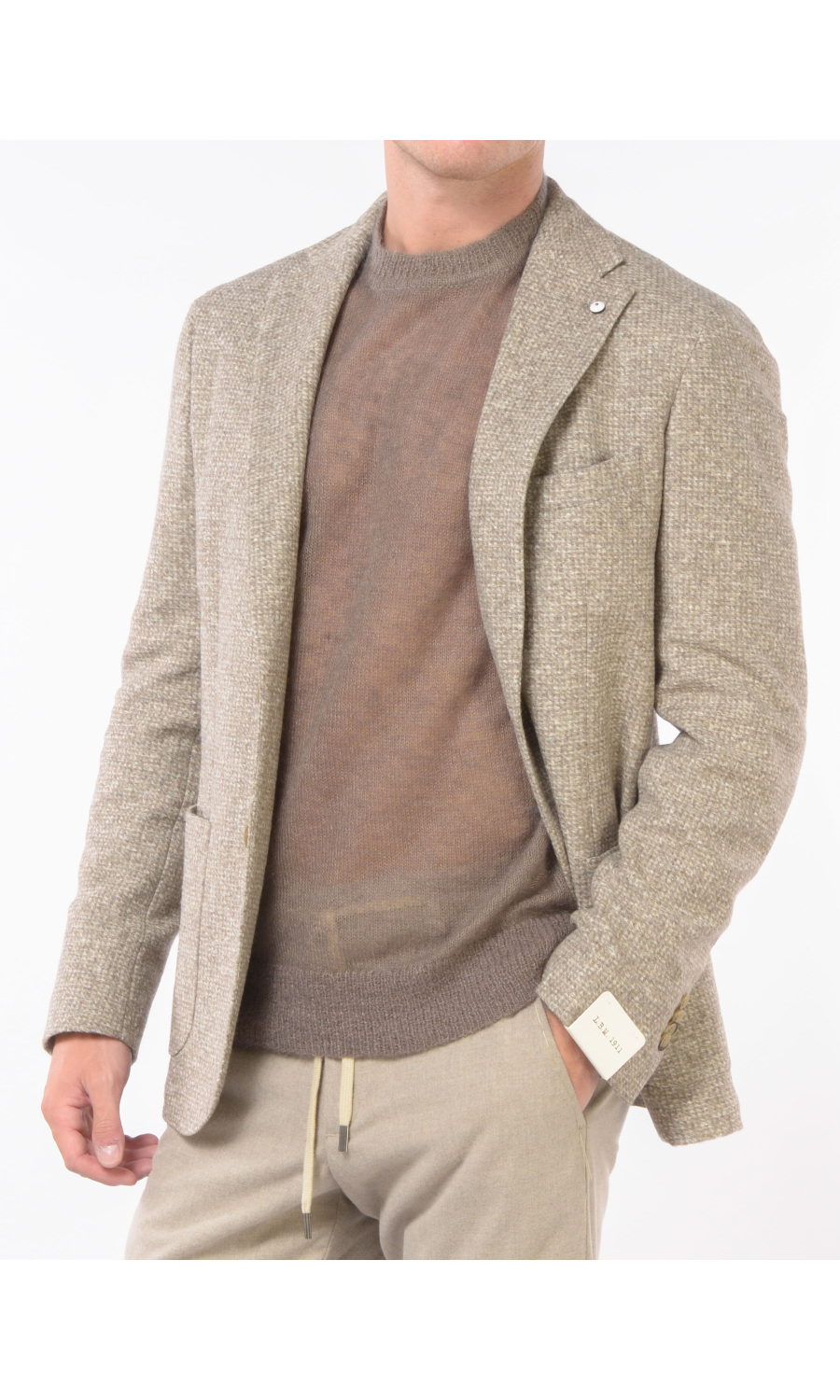 giacca da uomo L.B.M.1911 due bottoni micro fantasia