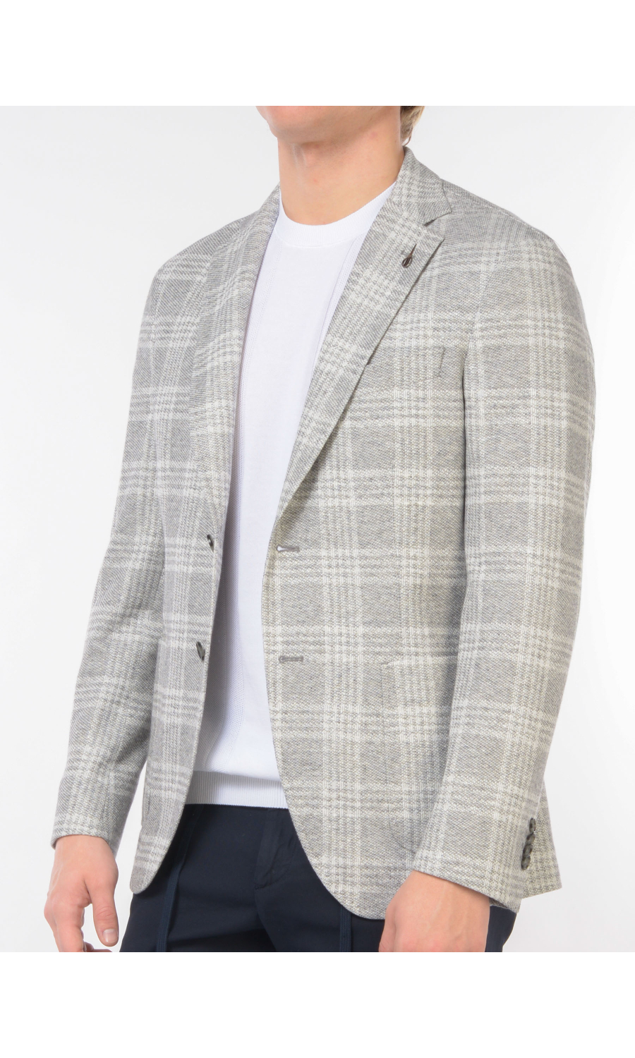 giacca da uomo Paoloni a quadri a monopetto