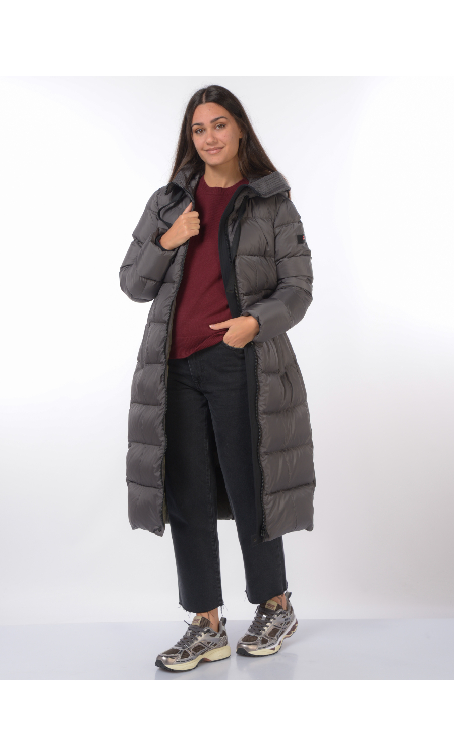 giaccone da donna Peuterey imbottito con logo