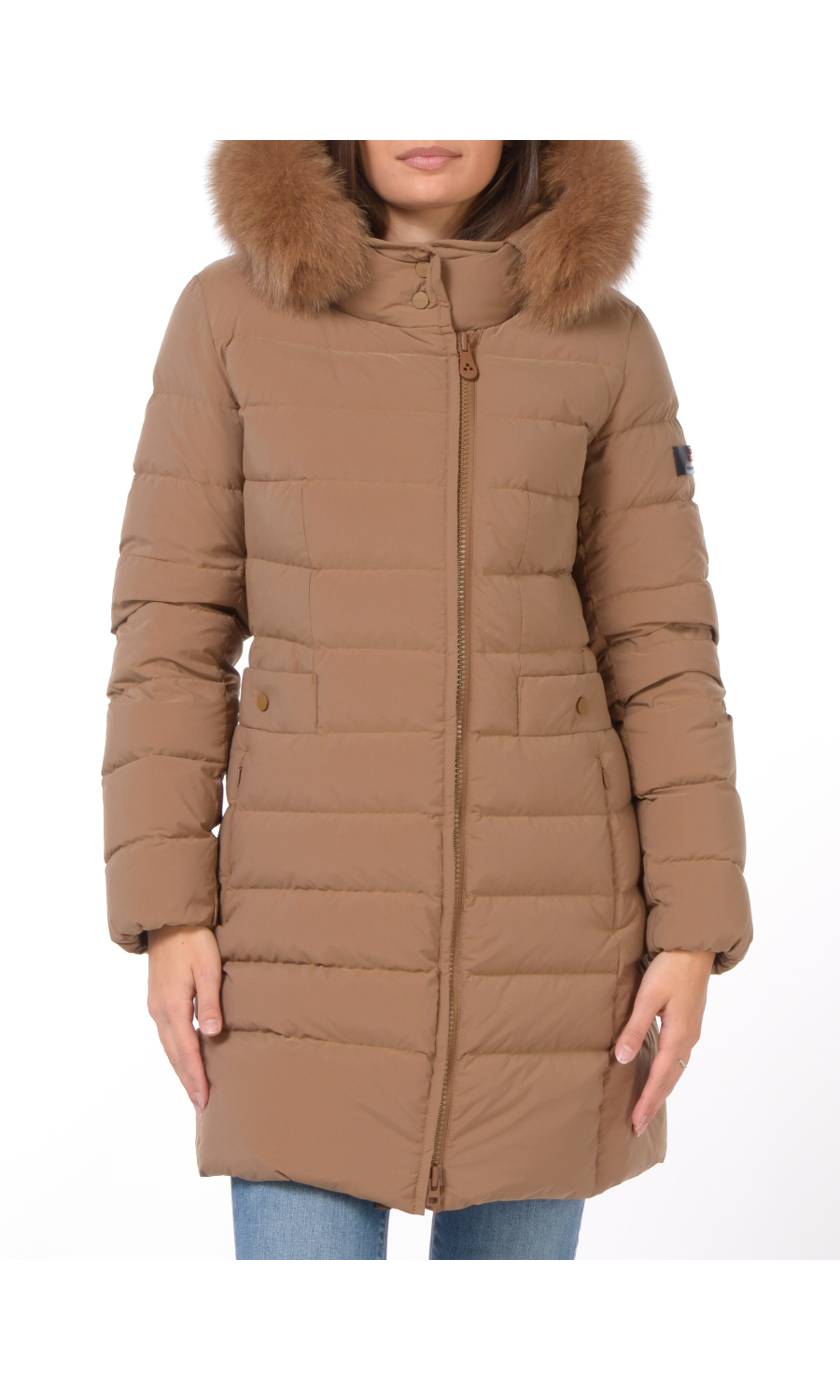 giaccone da donna Peuterey Seriola con collo alto e pelliccia