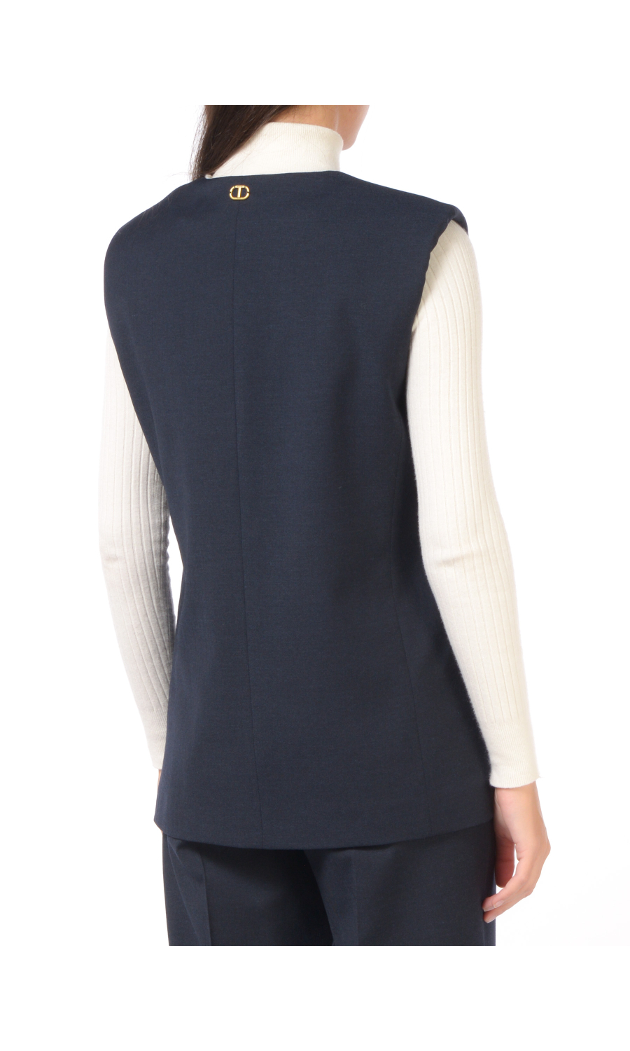 gilet da donna Twinset a doppiopetto in misto lana