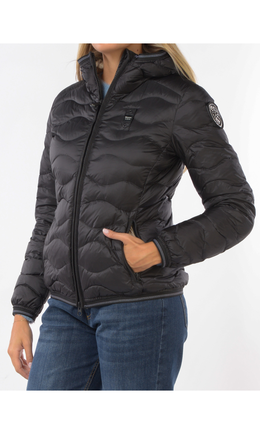 giubbino da donna Blauer U.S.A. Camelia con cappuccio