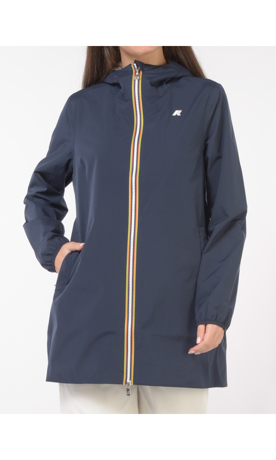 giubbino da donna K Way Sophie Stretch Poly Jersey con cappuccio