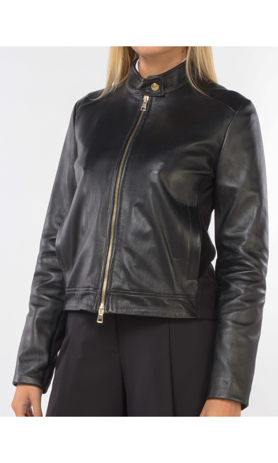 giacca da donna Kaos in vera pelle con zip