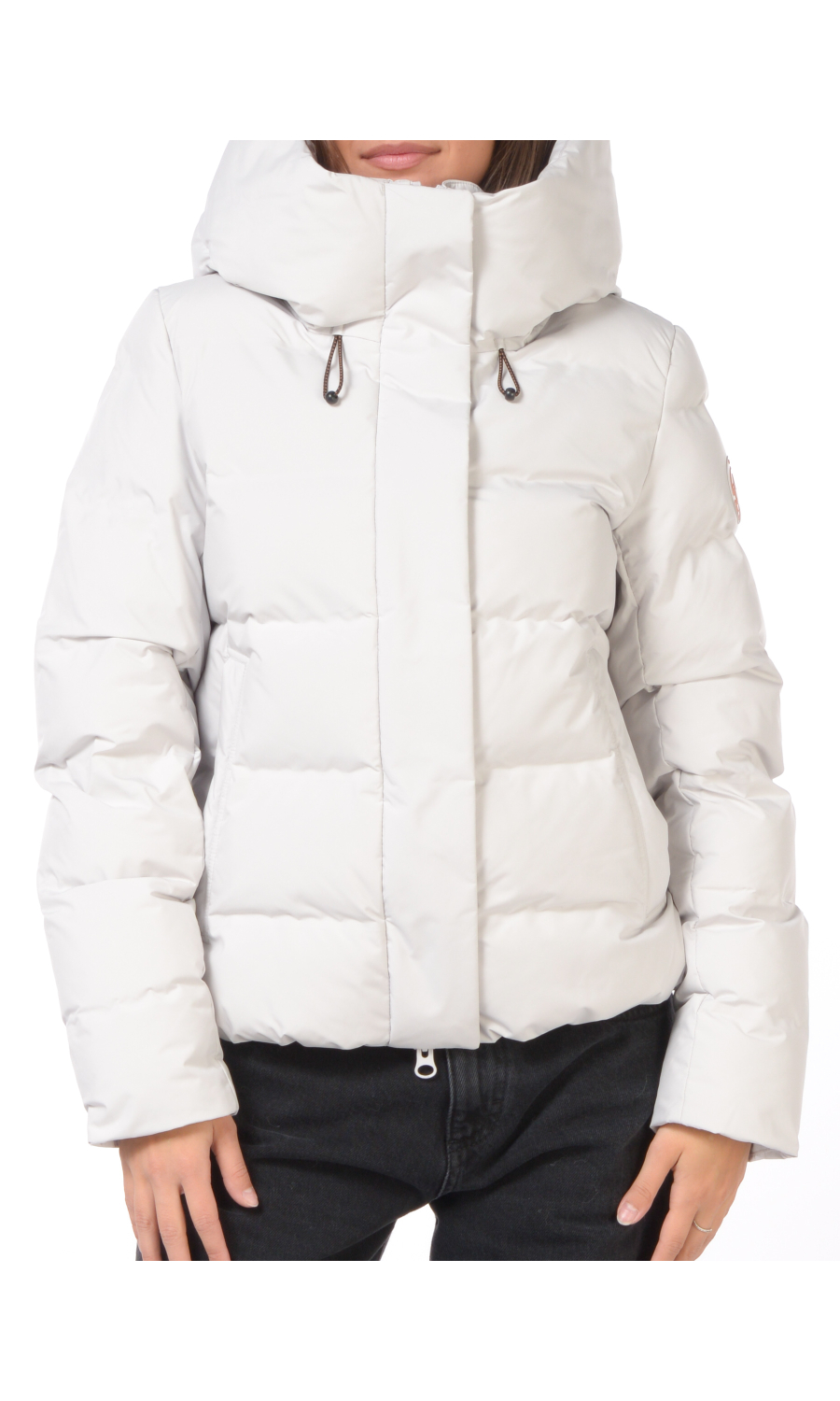 giubbino da donna Save The Duck con cappuccio e logo