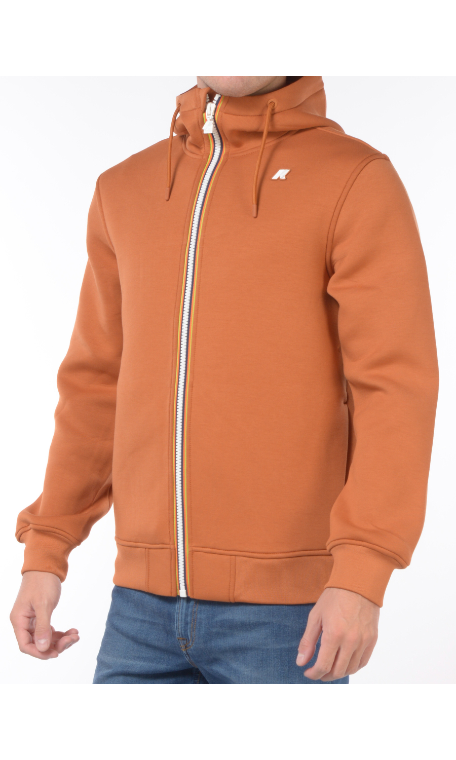 giubbino da uomo K Way in neoprene con cappuccio