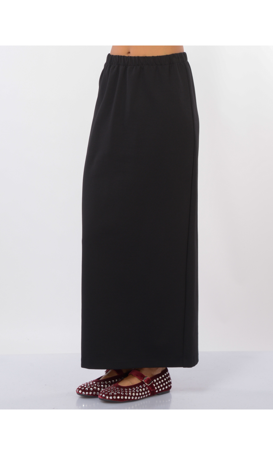 gonna lunga da donna Jurere in jersey con spacco