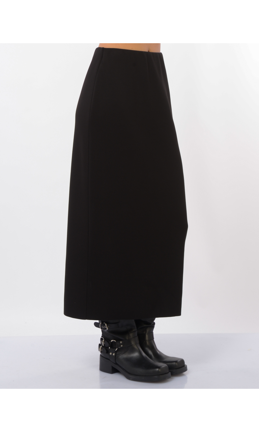 gonna lunga da donna Meimeij in tessuto tecnico con spacco