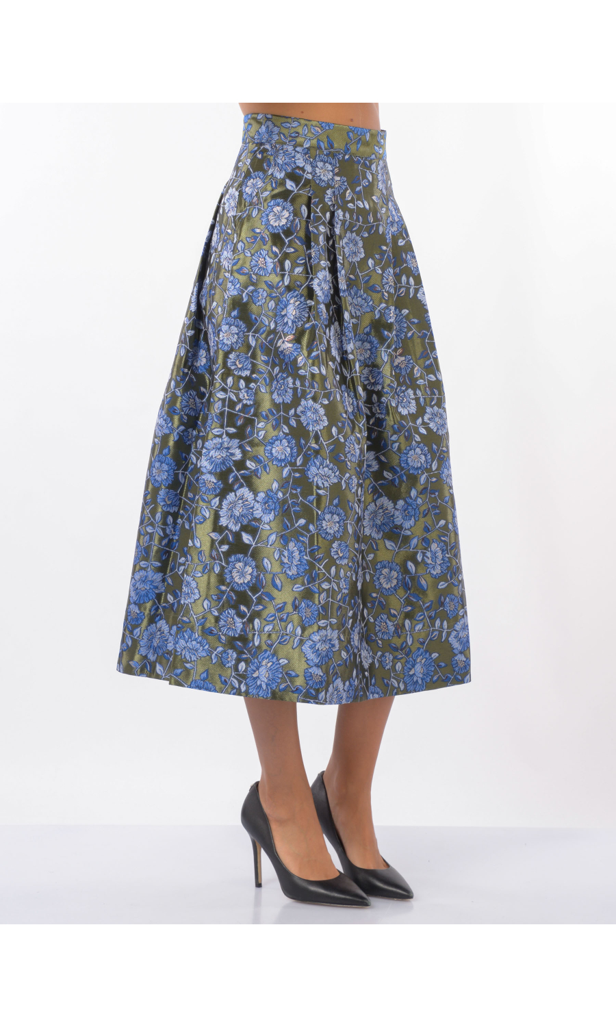 gonna lunga da donna Nenette a fiori effetto cangiante