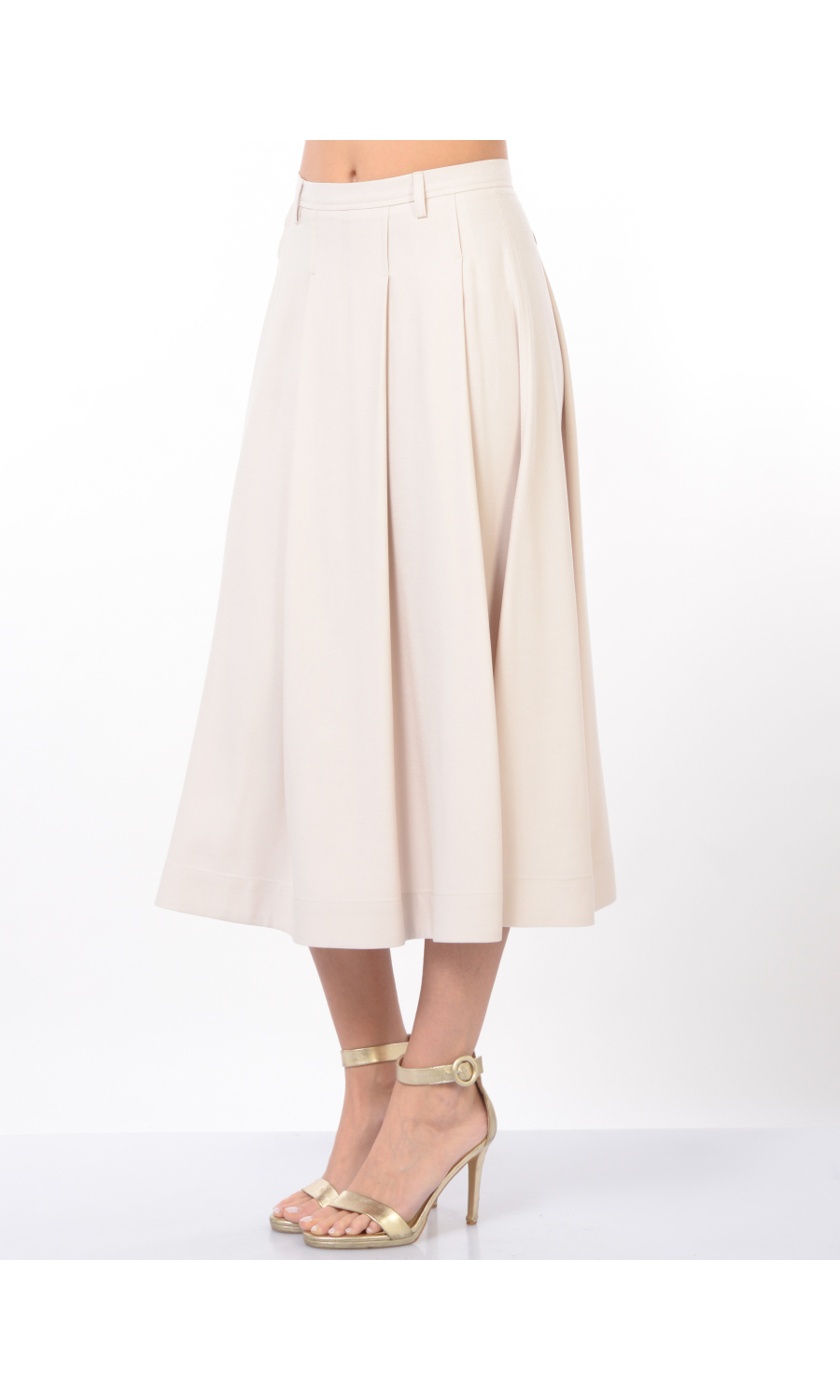 gonna lunga da donna Seventy in viscosa a pieghe