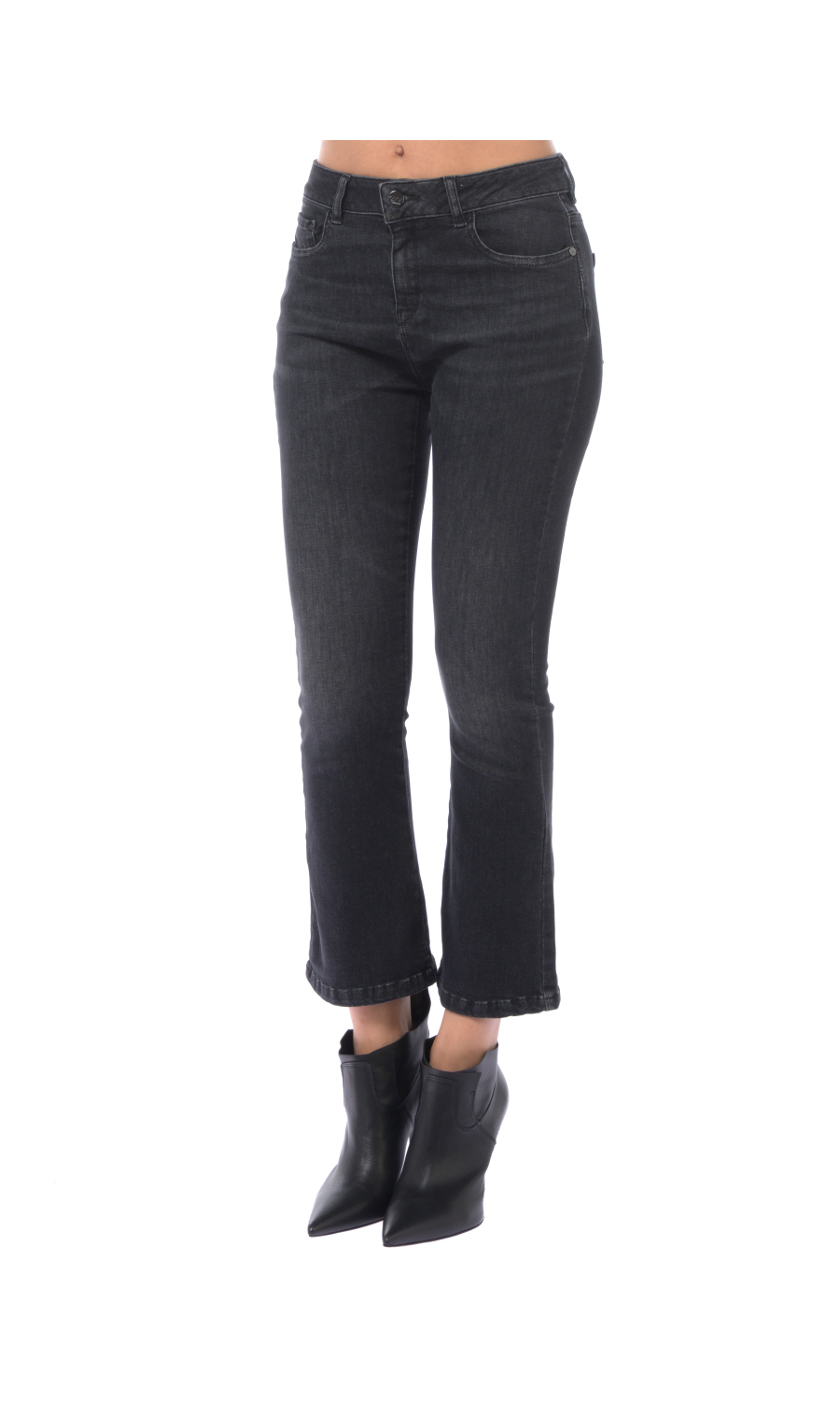 jeans da donna Kaos black crop flare fit