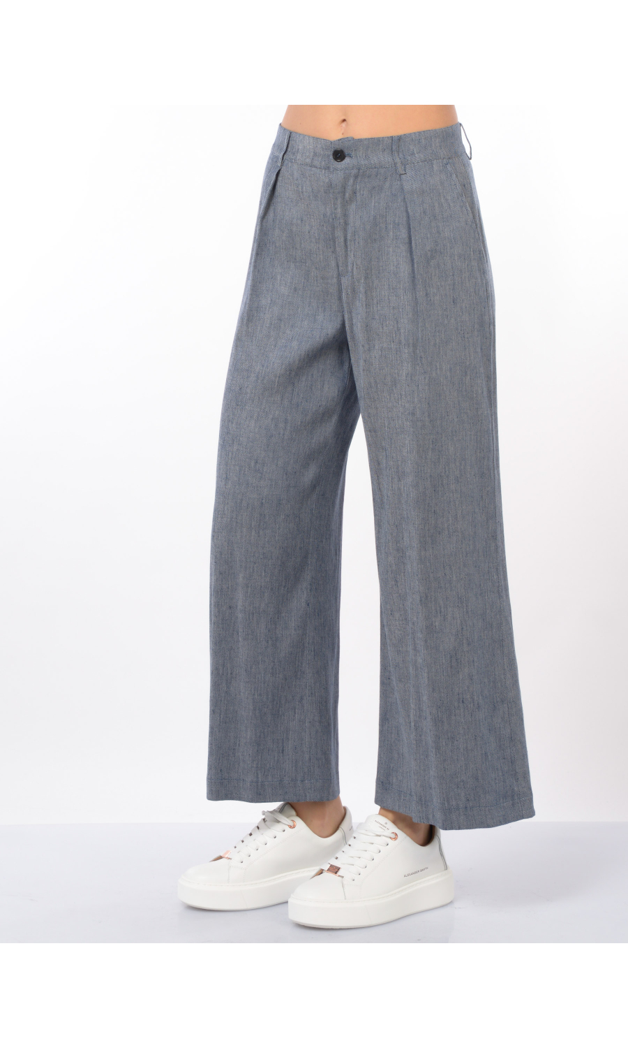 jeans da donna Liu Jo in lino e viscosa con effetto denim