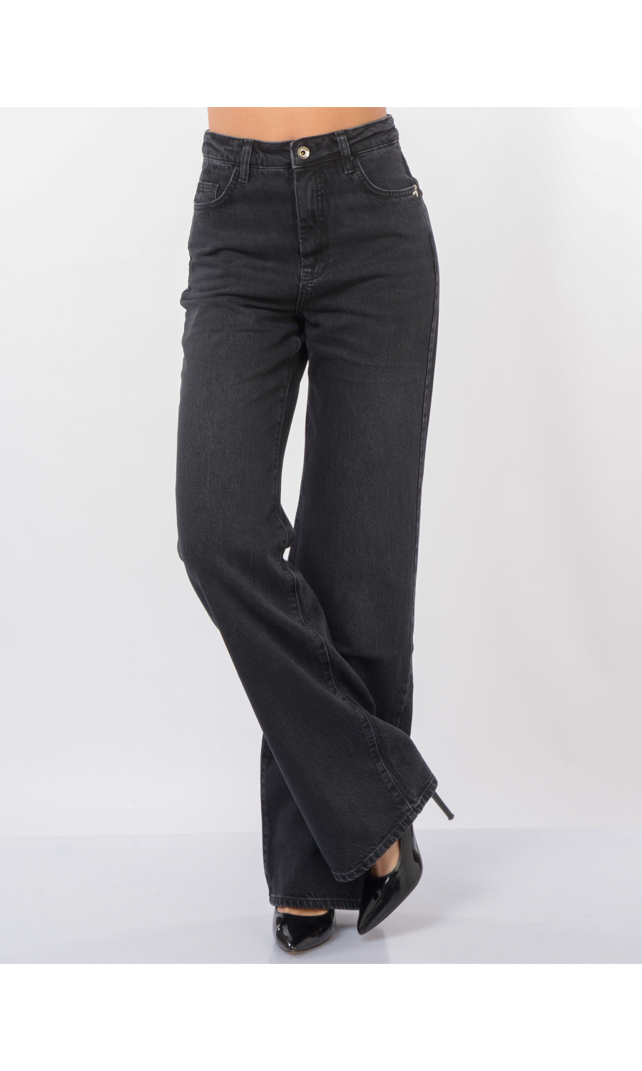 jeans da donna Patrizia Pepe ampio lavaggio black