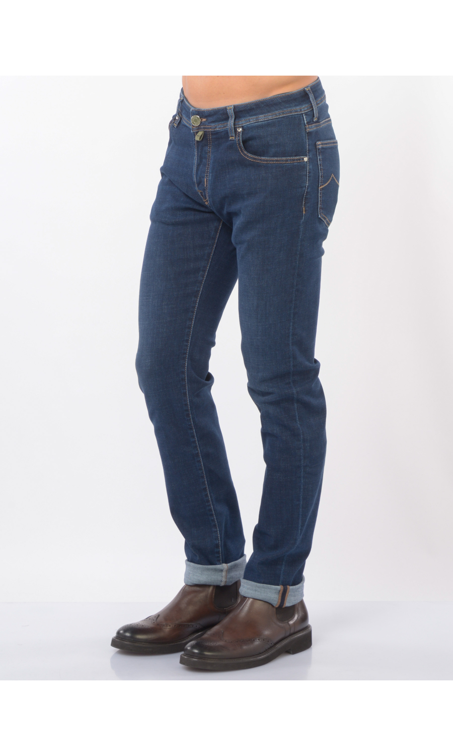 jeans da uomo Jacob Cohen cinque tasche cuciture in contrasto