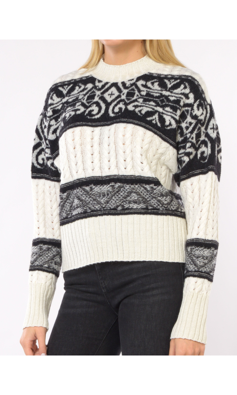 maglia da donna Akep a fantasia con lurex