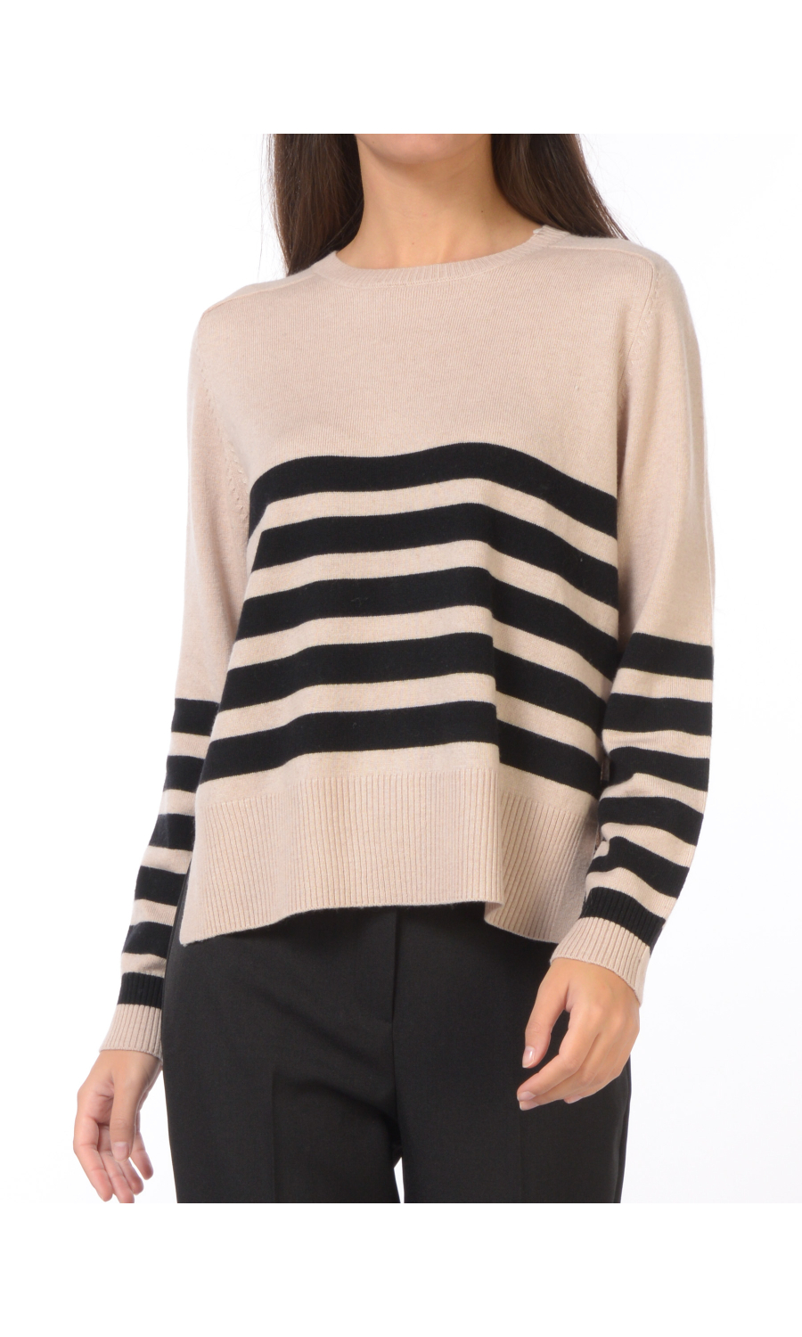 maglia da donna Icona By Kaos a girocollo a righe