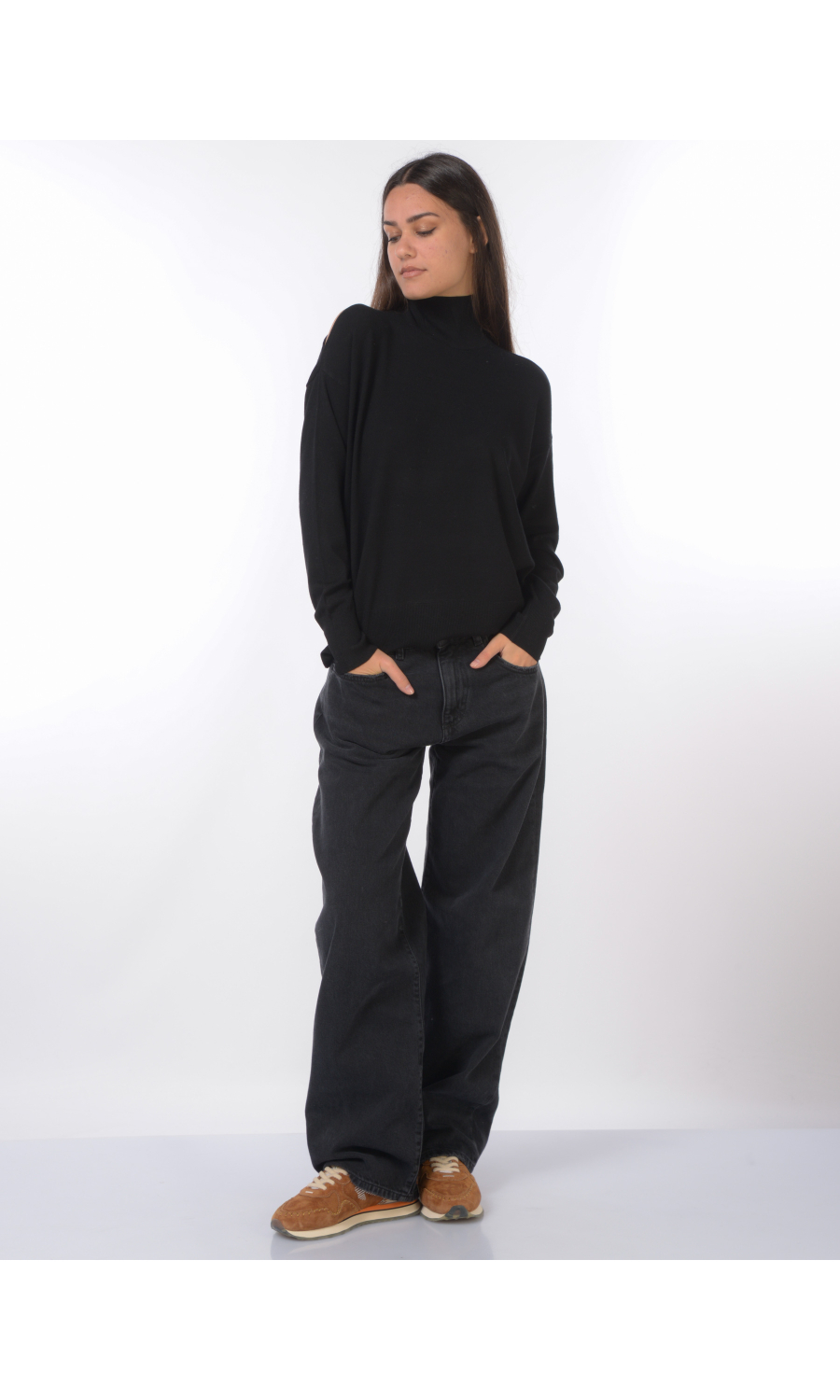 maglia da donna Kaos lupetto tinta unita