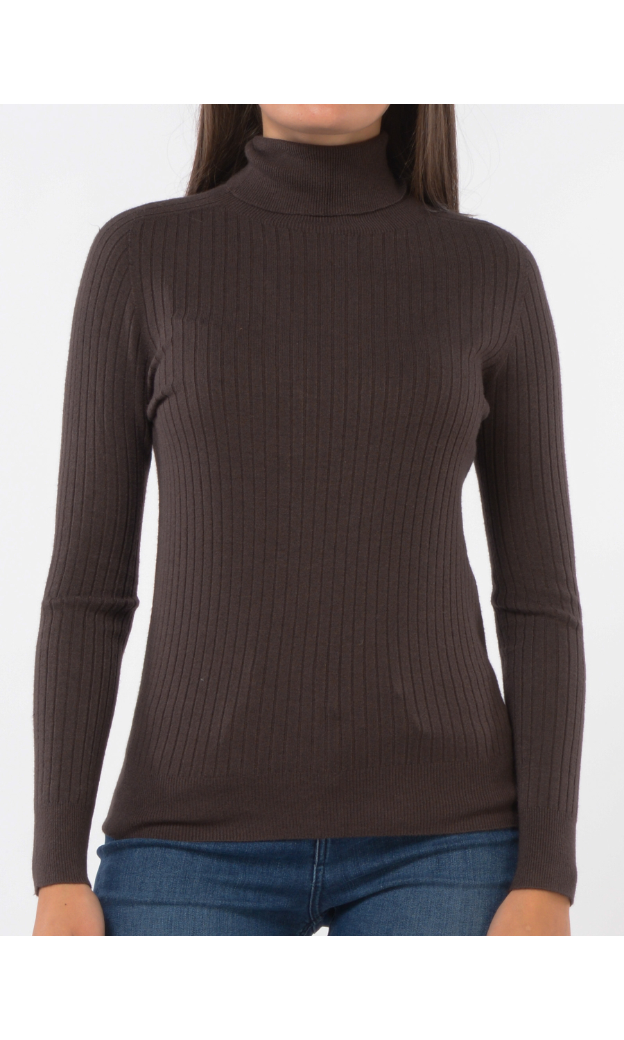 maglia da donna Kaos Jeans lupetto a coste