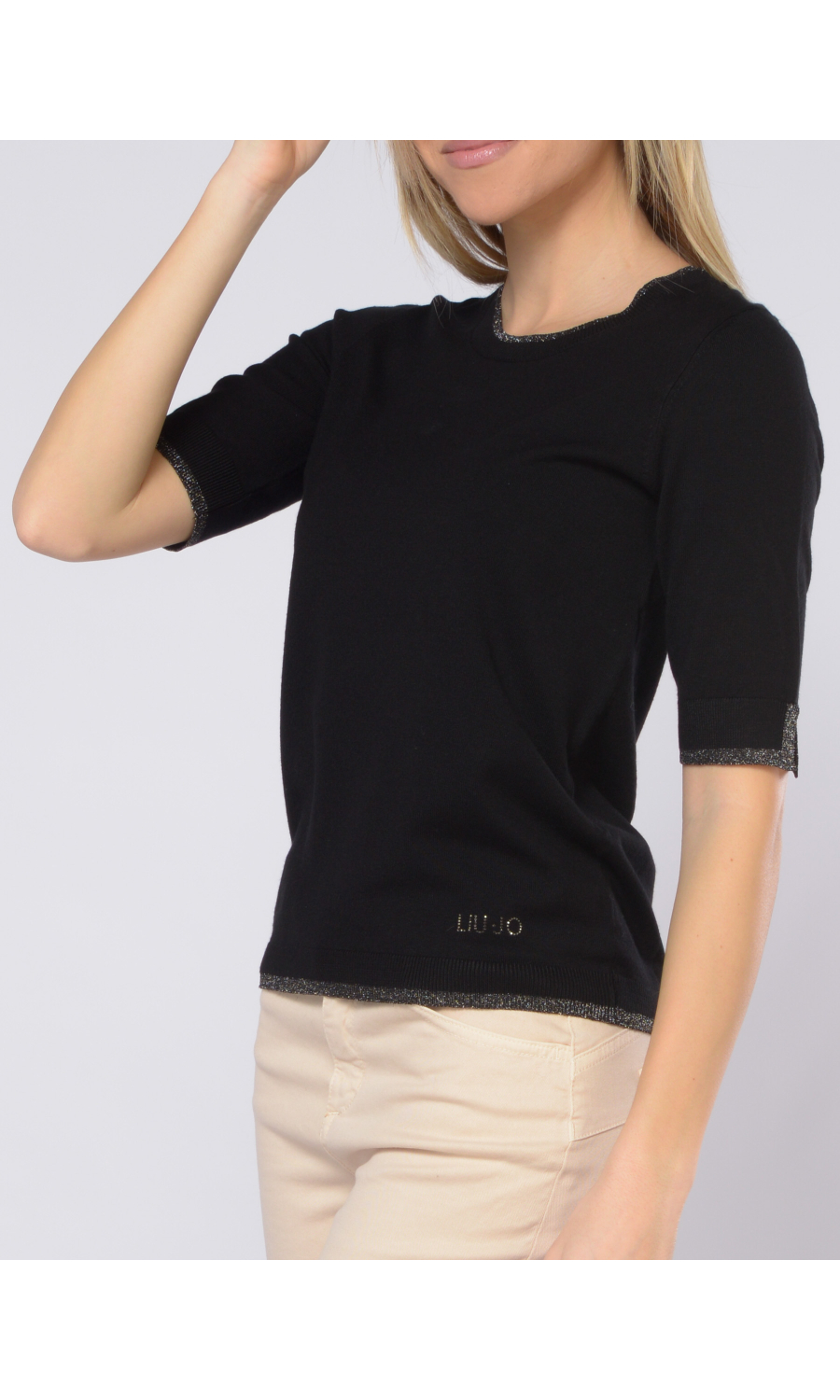 maglia da donna Liu Jo manica corta con profili