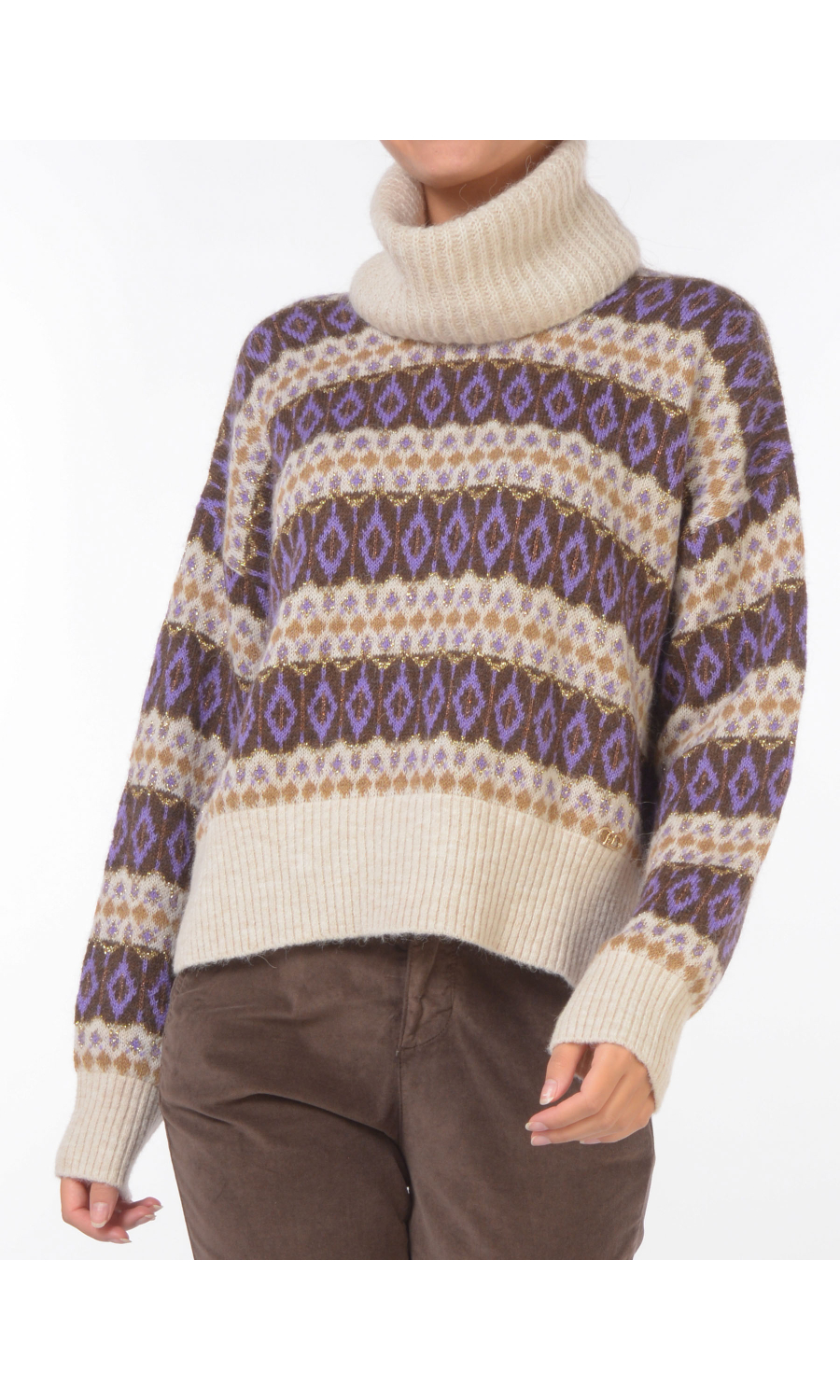 maglia da donna Liu Jo dolcevita fantasia