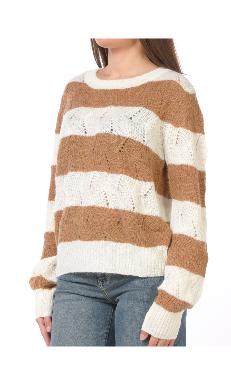 maglia da donna Liu Jo a righe traforata