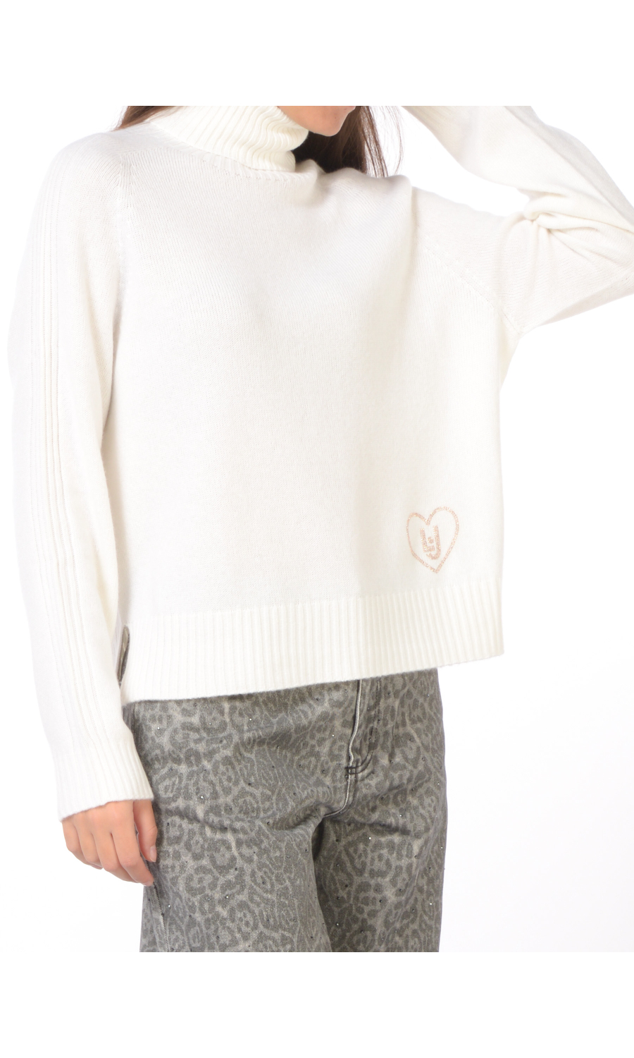 maglia da donna Liu Jo con collo alto e spacchi