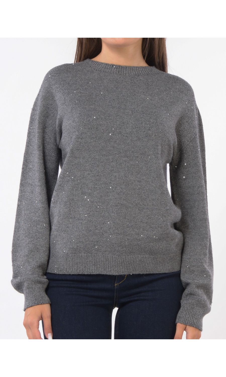 maglia da donna Liu Jo a girocollo con micro paillettes