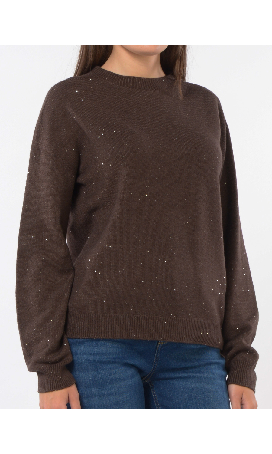 maglia da donna Liu Jo a girocollo con micro paillettes