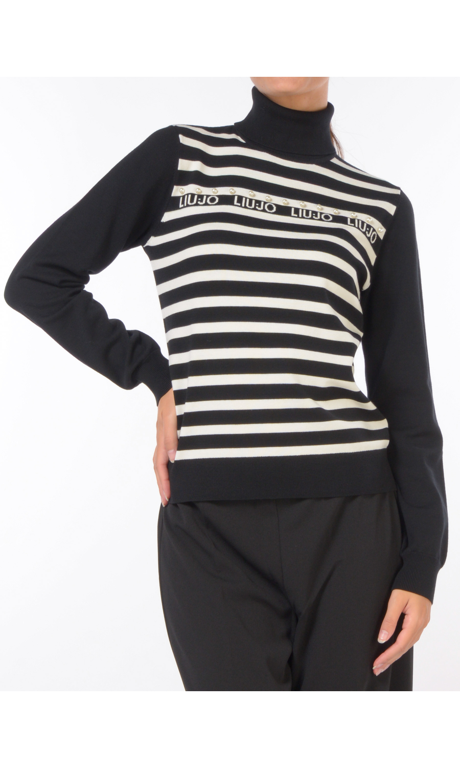 maglia da donna Liu Jo dolcevita a righe