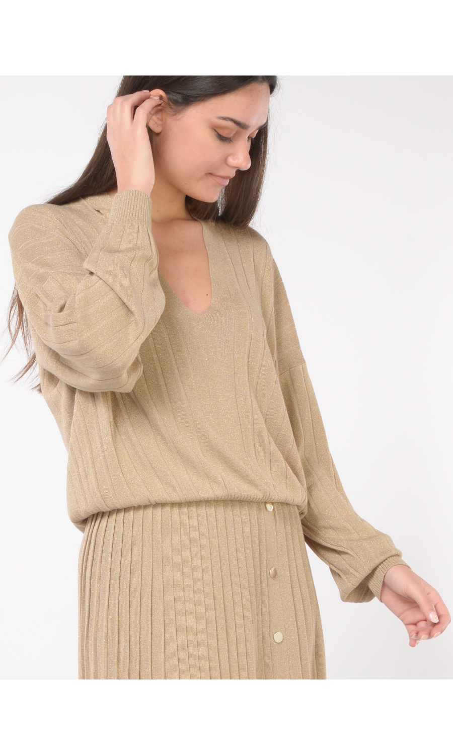 maglia da donna Liu Jo con cut out e fili lurex