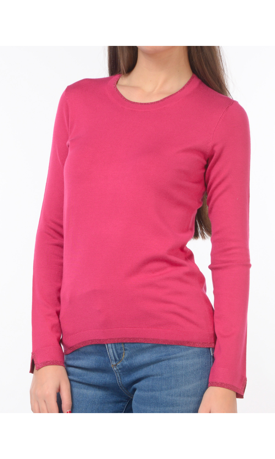 maglia da donna Liu Jo in viscosa con profili lurex