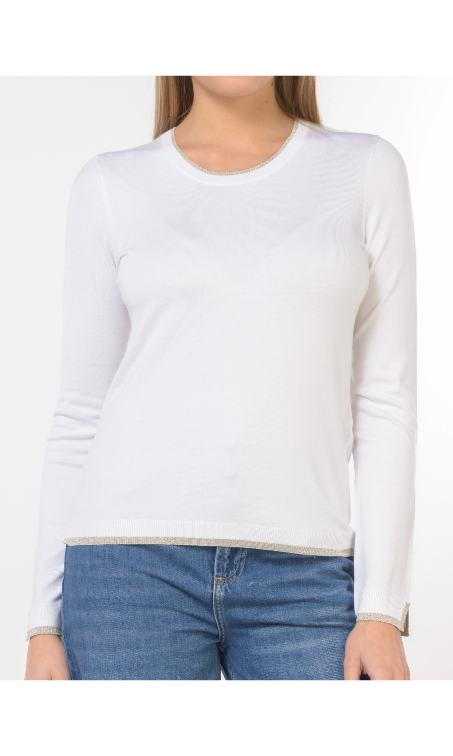 maglia da donna Liu Jo girocollo con profili lurex