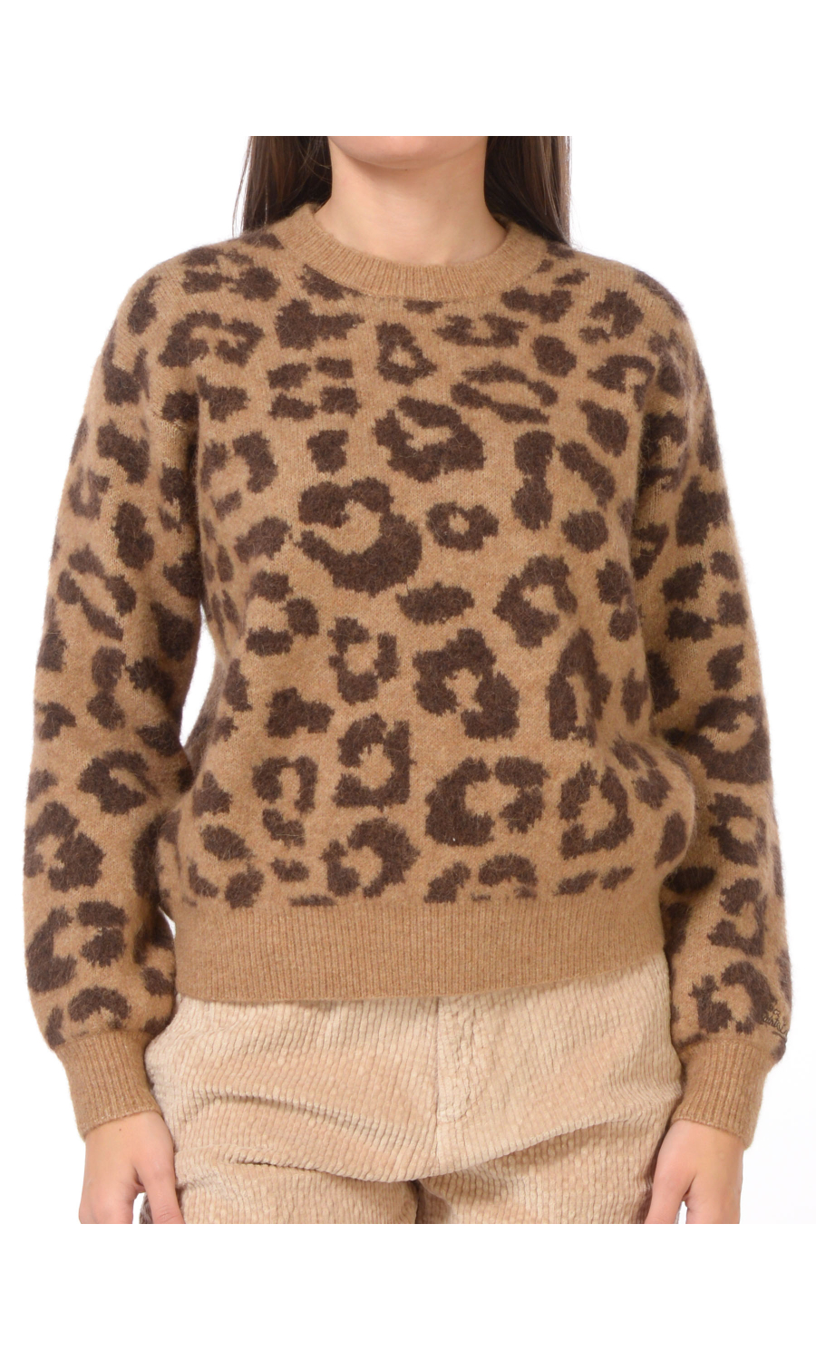 maglia da donna Mc2 Saint Barth girocollo animalier