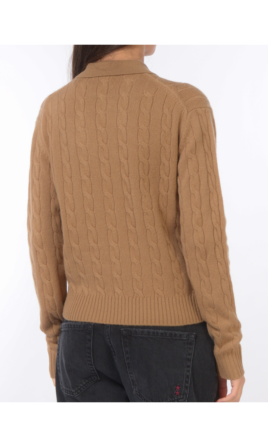 maglia da donna Mc2 Saint Barth a trecce collo polo