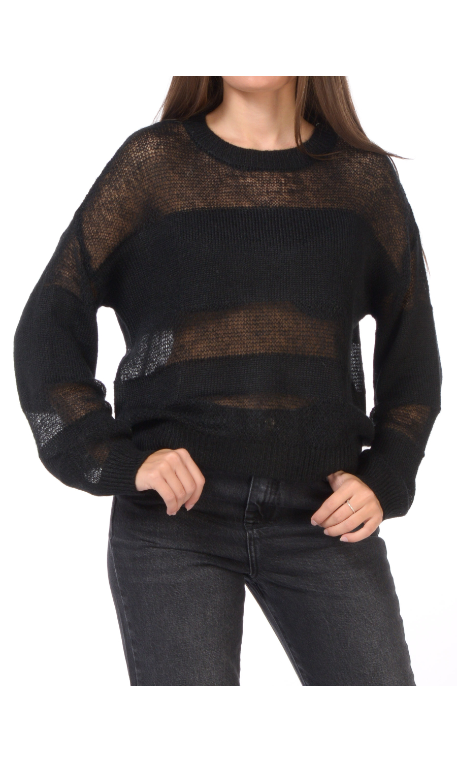 maglia da donna Patrizia Pepe girocollo doppia lavorazione