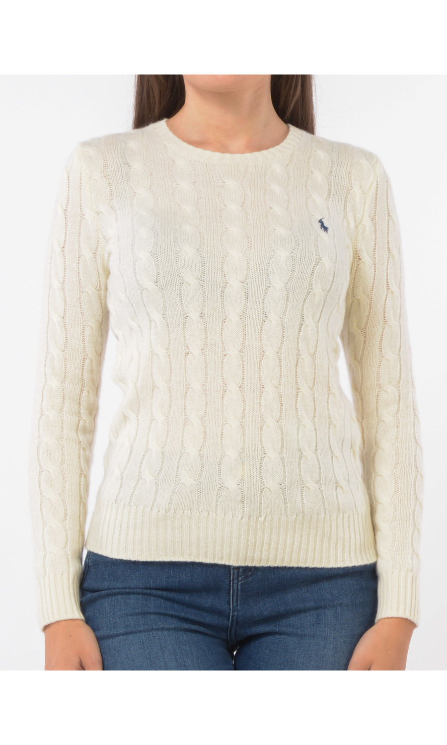 maglia da donna Ralph Lauren a girocollo in lana e cachemire