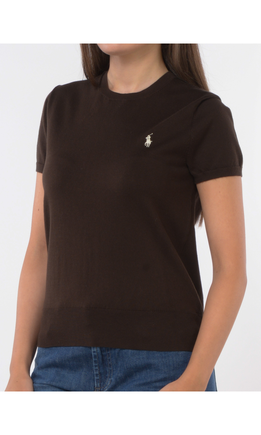 maglia da donna Ralph Lauren a manica corta con logo