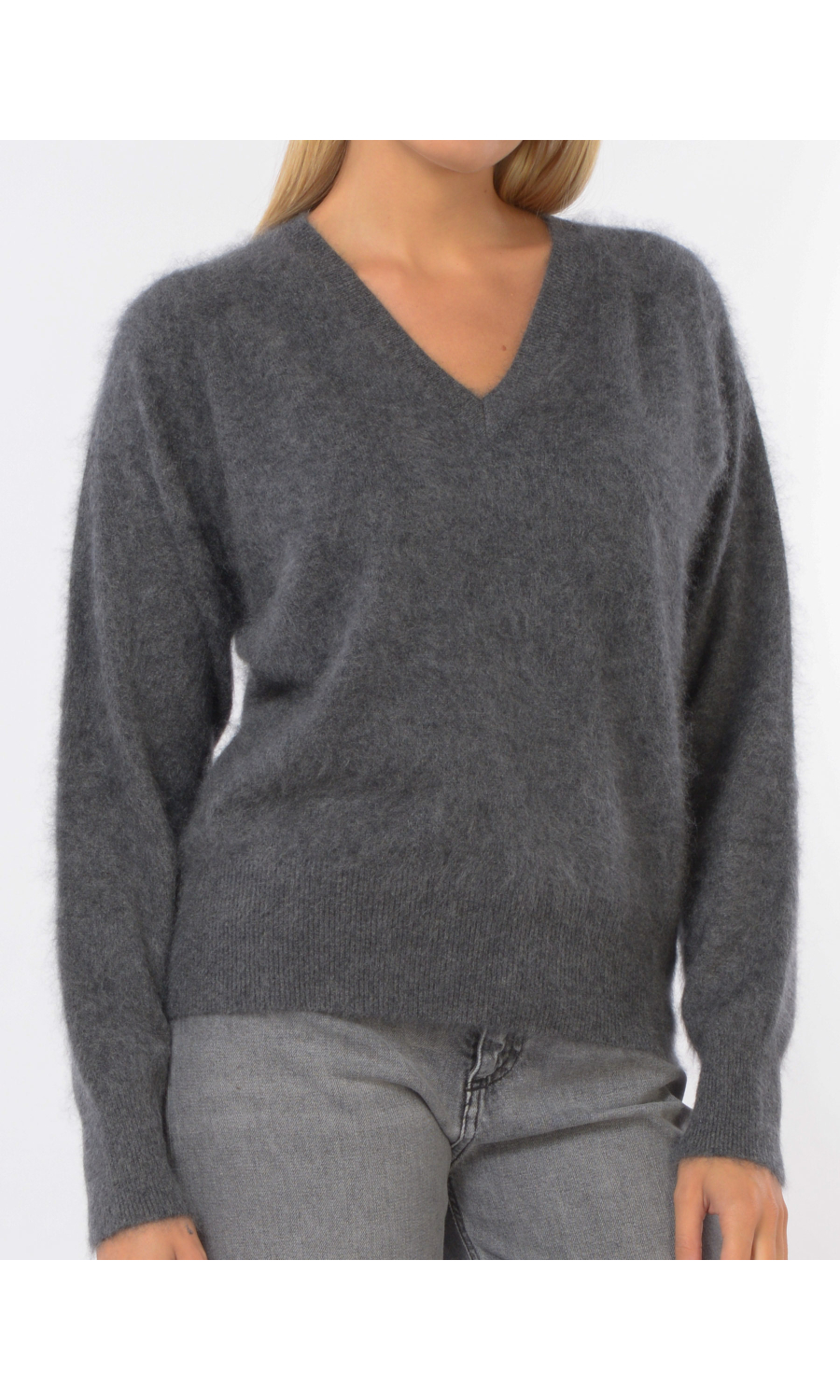 maglia da donna Seventy in puro cachemire con scollo a V