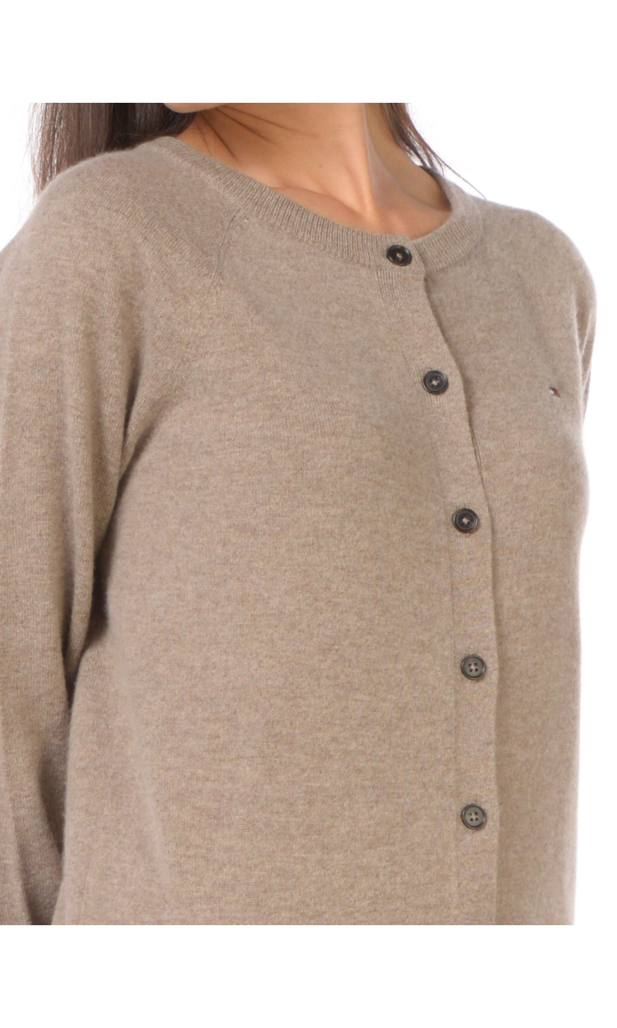 maglia da donna Tommy Hilfiger girocollo con bottoni