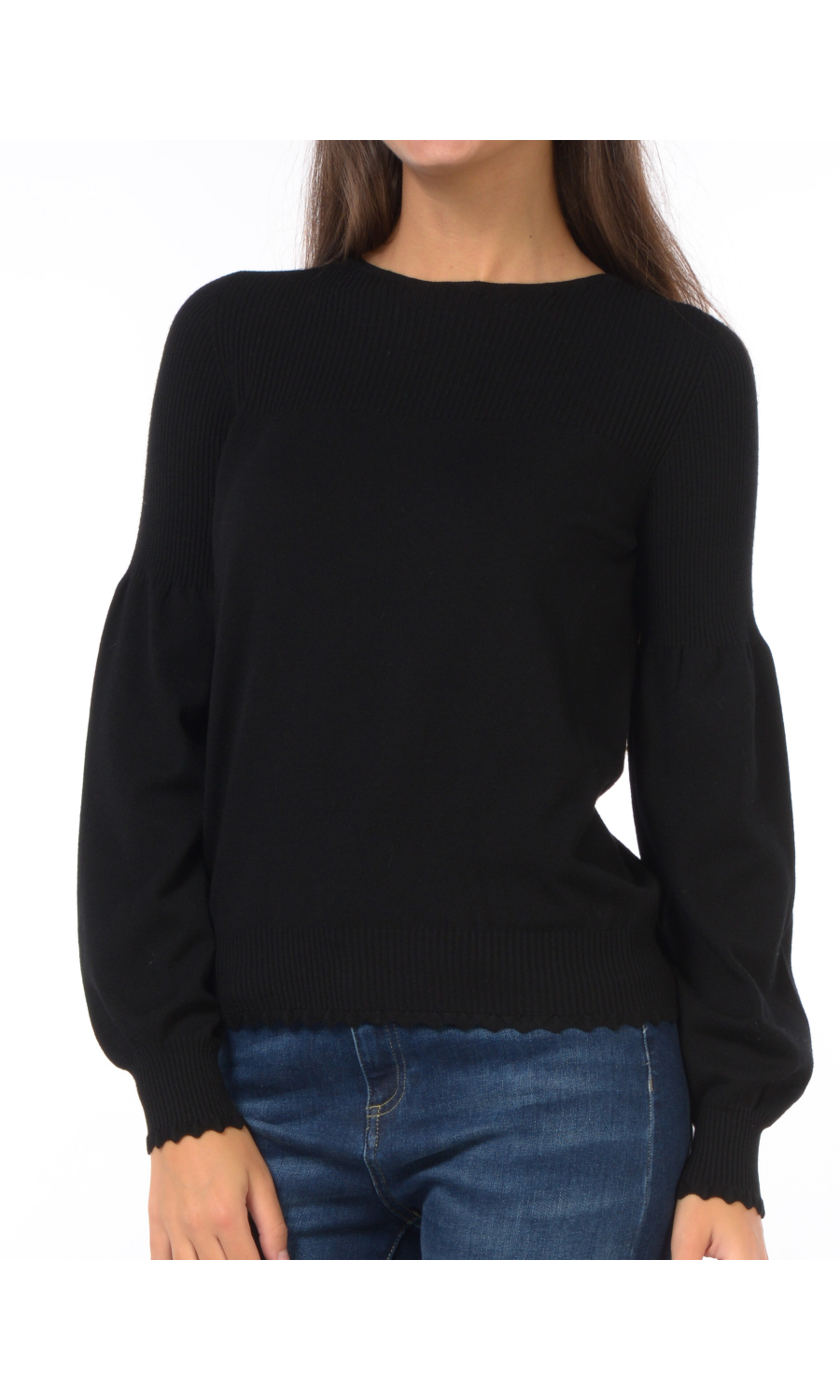 maglia da donna Twinset girocollo doppia lavorazione