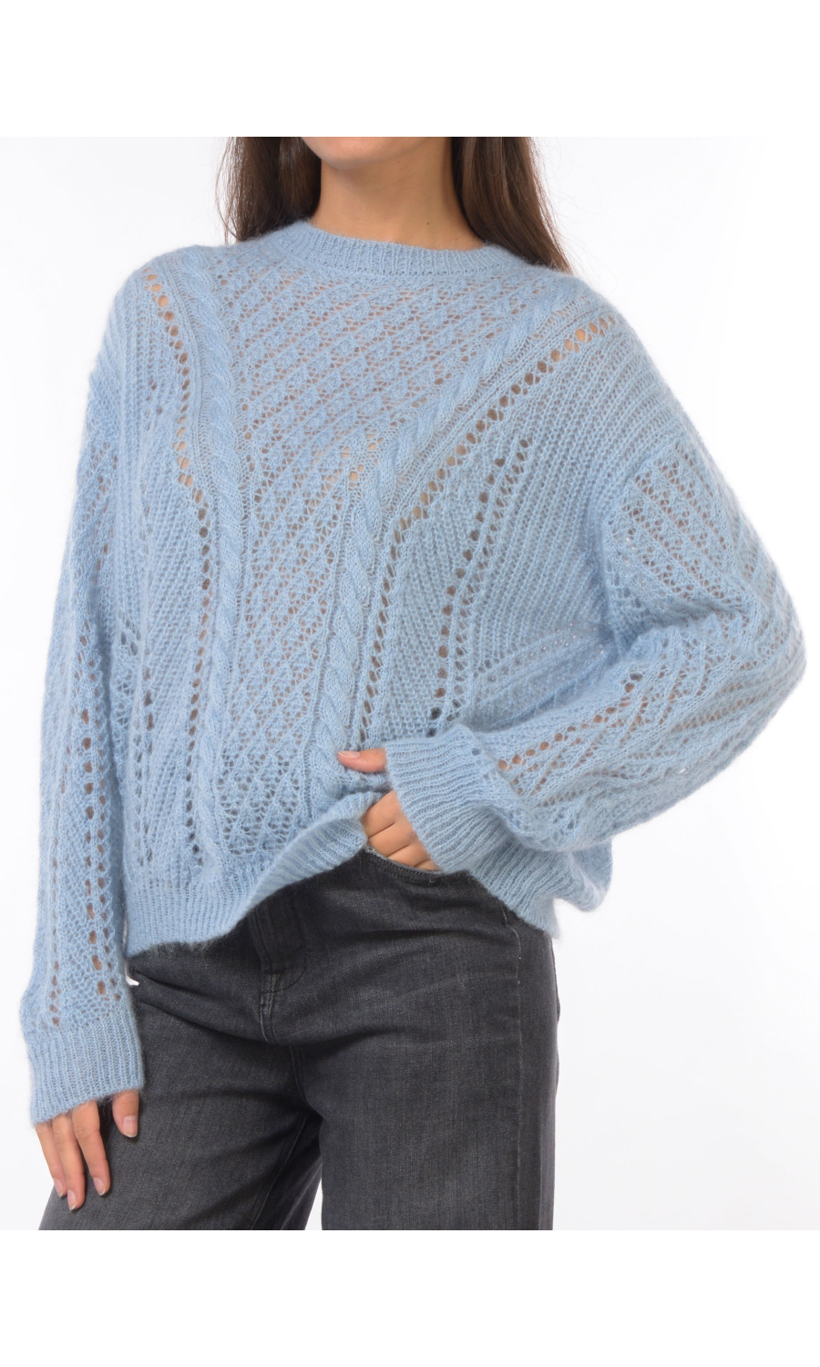 maglia da donna Twinset girocollo lavorata