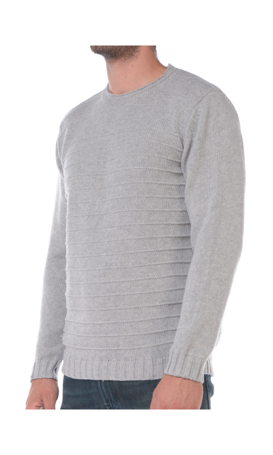 maglia da uomo Daniele Alessandrini a girocollo con lavorazione