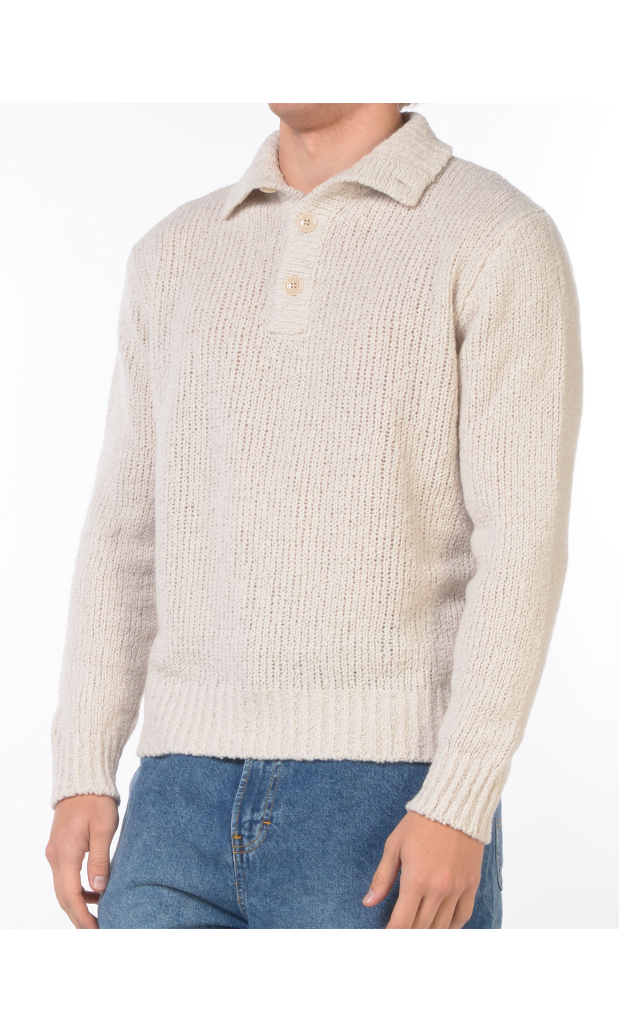 maglia da uomo Daniele Fiesoli collo alto bottoni