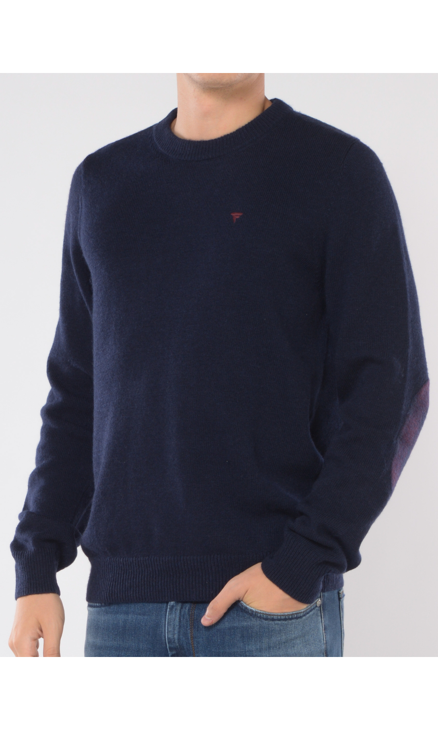 maglia da uomo Fred Mello girocollo con toppe