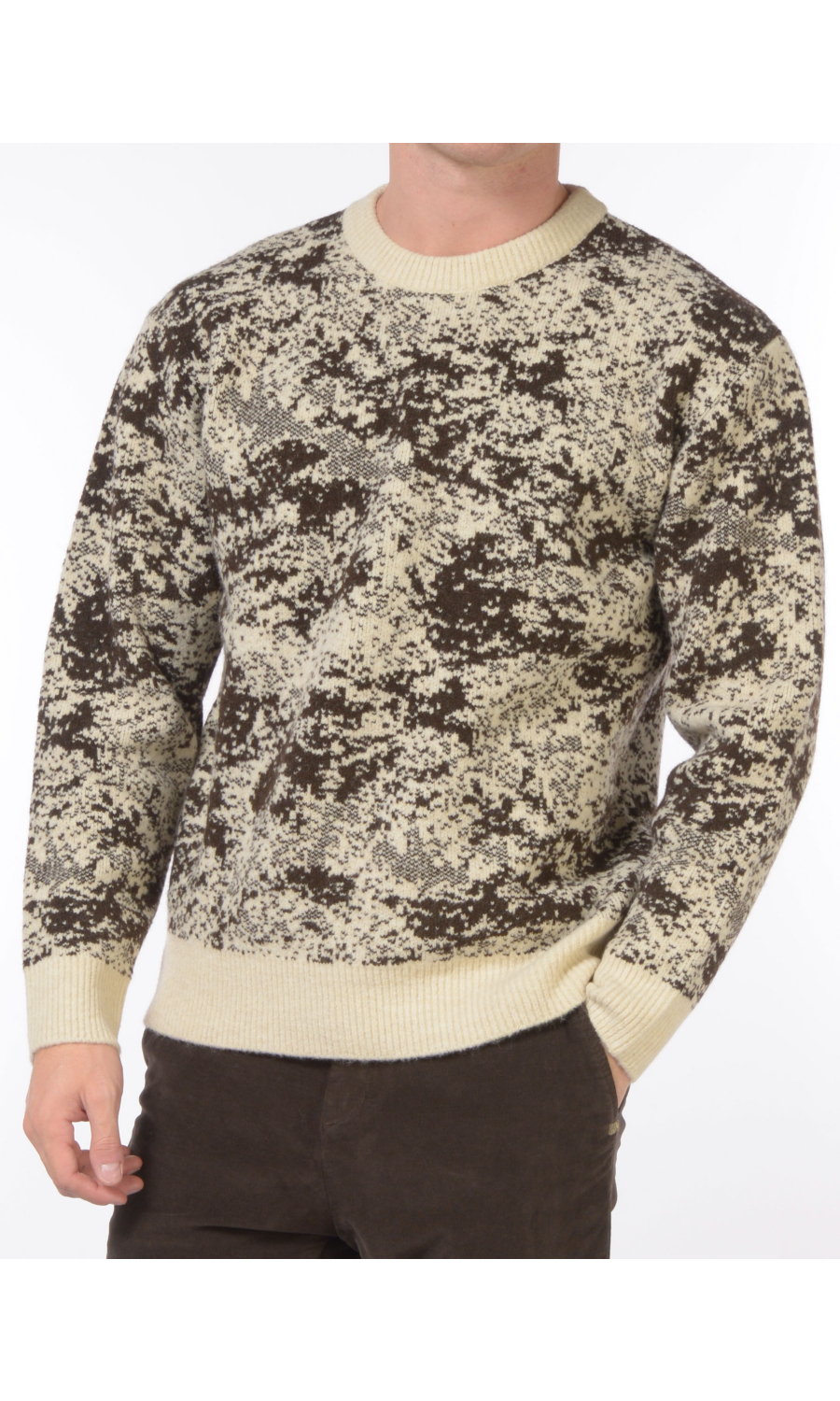 maglia da uomo Hosio girocollo in fantasia