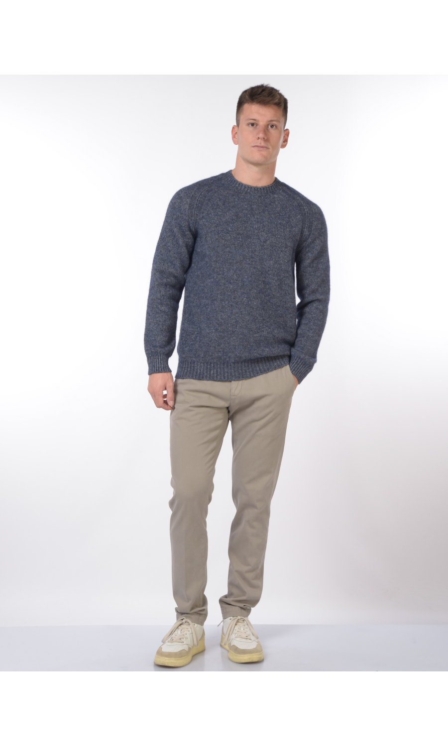 maglia da uomo Jeordies girocollo con lavorazione