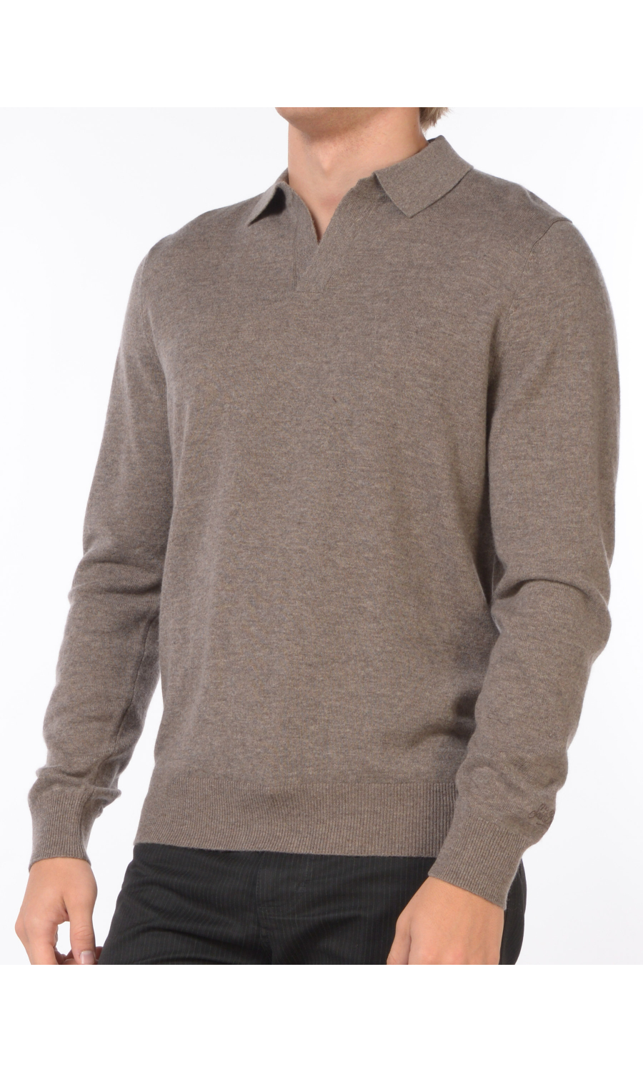 maglia da uomo Mc2 Saint Barth collo derby con logo