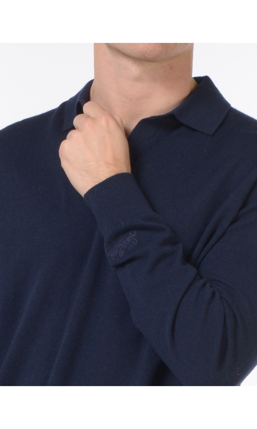 maglia da uomo Mc2 Saint Barth collo derby con logo